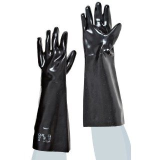 Ansell Neox 9 928 Cotton Glove, Chemical Resistant, Neoprene Coating, Gauntlet Cuff, 18" Length, Large (Pack of 12 Pairs) Chemical Resistant Safety Gloves