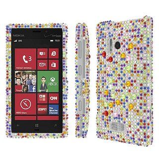 Colorful Bling Gem Jeweled Crystal Case Cover for Nokia Lumia 928 Cell Phones & Accessories