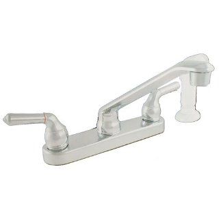 Ldr 952 32425CP Double Handle Exquisite Low Lead Kitchen Faucet, Chrome   Touch On Kitchen Sink Faucets  