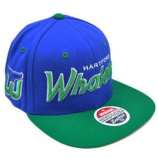 NHL LNH Hockey Hartford Whalers Snapback Hat Cap Flat Bill Zephyr Blue Green  Sports Fan Baseball Caps  Sports & Outdoors