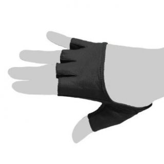 Women's Mini Fingerless Leather Gloves, Black (M) Cold Weather Gloves