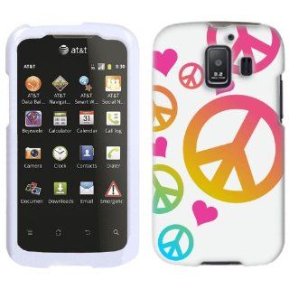 Huawei AT&T Fusion 2 Colorful Peace on White Phone Case Cover Cell Phones & Accessories