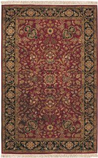 Surya Taj Mahal TJ 1143 Classic Hand Knotted 100% Semi Worsted New Zealand Wool Red 5'6" x 8'6" Area Rug   Hand Knotted Rugs