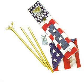 Olympus Flag & Banner RK7111NOB Deluxe 6 Foot House Mount Pole with United States Flag Set  Sectional Flag Pole  Patio, Lawn & Garden