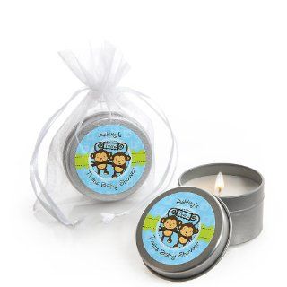 Twin Monkey Boys   Personalized Baby Shower Candle Tin Favors Toys & Games
