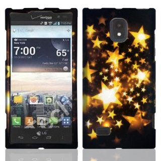 For LG Spectrum 2 VS930 LG Optimus LTE 2 Hard Design Cover Case Gold Star Cell Phones & Accessories