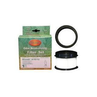 Bissell Part#203 2587   Inner and Outer Circular Filter Set Replacement for Bissell Upright 9/10/12, CleanView II Bagless, 3574/3576 Series, PowerForce Bagless and 6594/6579/6596 Series by EnviroCare Part#955