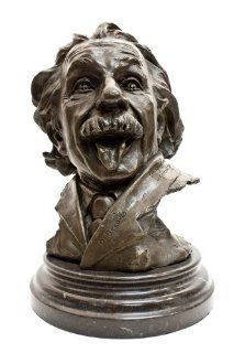 Bronze Limited Edition Genuis Quirky Albert Einstein Bust Hand Crafted Statue   Bust Sculptures