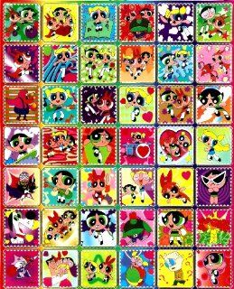 Powerpuff Girls Sticker Sheet C003 ~ Bubbles Blossom Buttercup superhero 