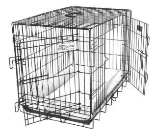 GoGo Pet Products Double Door Black Epoxy Folding Wire Crate, 48 Inch  Go Go Crate 