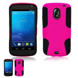 Samsung Galaxy Nexus I515 Pink and Black Hybrid Case Cell Phones & Accessories
