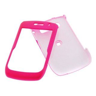 Blackberry Curve 8900 Javelin Cell Phone Rose Pink Rubber Feel Protective Case Faceplate Cover Electronics