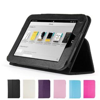 GMYLE(TM) Black PU Leather Slim Folio Magnetic Flip Stand Case Cover with Sleep/ Wake Function for Barnes & Noble Nook HD 7" inches Tablet Computers & Accessories
