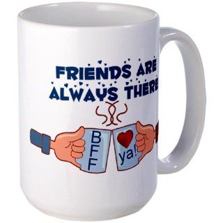  Friends Always There Large Mug Large Mug   Standard Kitchen & Dining