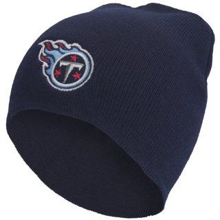 Tennessee Titans   Mens Tennessee Titans   Logo Beanie Dark Blue  Skull Caps  Sports & Outdoors