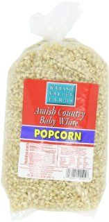 Wabash Valley Farms Amish Country Gourmet Popping Corn, Baby White, 2 Pound Bags (Pack of 6)  Popcorn Kernels  Grocery & Gourmet Food