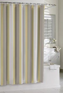 Kassatex MSS 115 Y Marina Stripe Shower Curtain, Yellow  