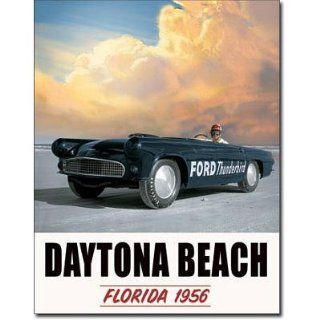 Ford Thunderbird Daytona Beach Retro Vintage Tin Sign   Prints
