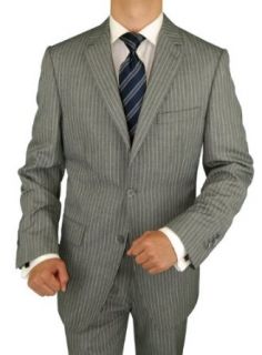 Bianco Brioni Men's Gray Stripe Trio Three Piece Suit Extra Pants at  Mens Clothing store