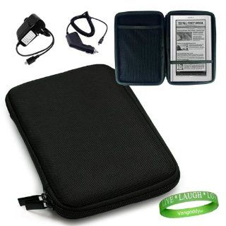 Sony eReader PRS 950 Accessories Kit Perfect Fit Black Double Woven Nylon Carrying Case + Compatible Sony PRS 950 Car Charger + Compatible Sony PRS 950 Wall Charger + Vangoddy Live * Laugh * Love Wrist Band Cell Phones & Accessories