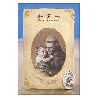 Saint Anthony Patron of Amputees Lost Items Holy Prayer Card and Pendant Medal Jewelry