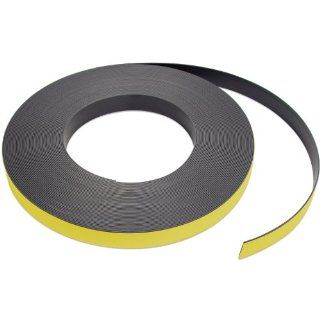 Flexible Magnet Strip with Yellow Vinyl Coating, 1/32" Thick, 2" Height, 50 Feet, 1 Roll Industrial Flexible Magnets