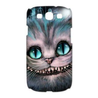 Custom Cheshire Cat 3D Cover Case for Samsung Galaxy S3 III i9300 LSM 955 Cell Phones & Accessories