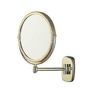 The French Reflection Long Arm Emeraude 91/2" Makeup Mirror Chrome 3X 71703X   Wall Mounted Mirrors