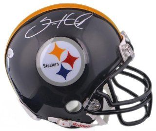 Santonio Holmes Signed Mini Helmet   Pittsburgh Steelers   Holmes Holo & JSA/SM     JSA Certified   Autographed NFL Mini Helmets Sports Collectibles