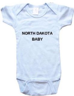 NORTH DAKOTA BABY   State Series   White, Blue or Pink Baby One Piece Bodysuit Clothing