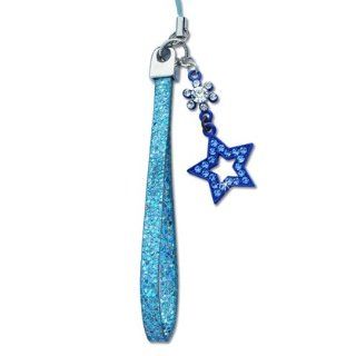 Universal Blue Star Shaped Diamond Cell Phone (car) charm Strap Cell Phones & Accessories