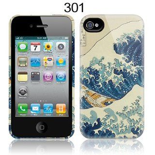 TaylorHe Vintage Drawing Great Wave iPhone 4 iPhone 4S Hard Case Printed Phone Case MADE IN THE UK All Around Printed on Sides 3D Sublimation Highest Quality Cell Phones & Accessories