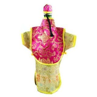 Wholesale Chinese Wine Bottle Covers, Pink, 50 Sets, Wedding Favors 