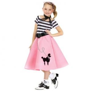 Soda Shop Sweetie 50's Pink Poodle Skirt Child Costume Clothing