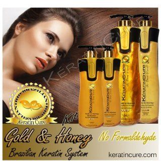 Keratin Brazilian Hair GOLD & HONEY BIO BRAZILIAN COMPLETE KIT Keratin Cure 460 ML & 960 ML  Hair Care Product Sets  Beauty