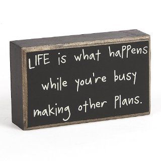 Collins Life is What Happens Box Sign   Decorative Signs