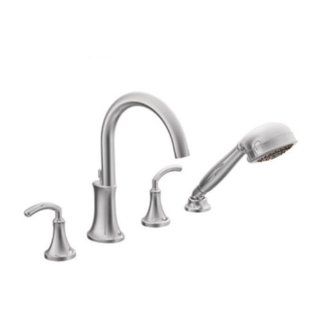 Moen KRTIC DH TS964CR Icon 8 9/16 Inch Roman Tub Faucet with Hand Shower, Chrome   Bathtub Faucets  