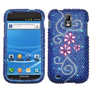 T Mobile Samsung Galaxy S II SGH T989 Diamond Crystal Bling Protector Case   Juicy Flower Cell Phones & Accessories