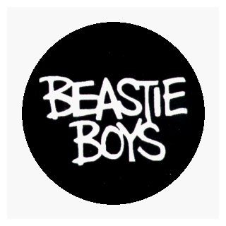 Beastie Boys   Check Your Head Logo (White On Black)   1 1/4" Button / Pin Novelty Buttons And Pins Clothing