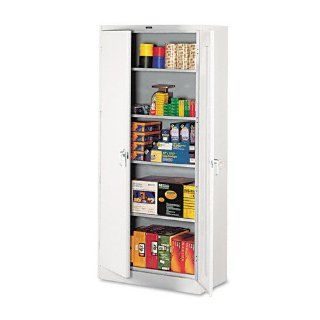 Tennsco  Deluxe Steel Storage Cabinet, 4 Adjustable Shelves, 36x18x78, Light GY    Sold as 2 Packs of   1   /   Total of 2 Each 