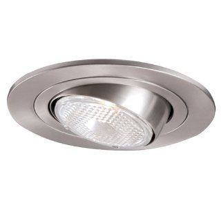 Halo Recessed 996SN 4 Inch Trim PAR20 Lamp with Satin Nickel Eyeball, Satin Nickel   Close To Ceiling Light Fixtures  