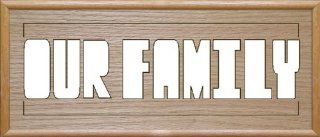 OUR FAMILY 8x20 Wood Photograph Mat & Frame Kit  