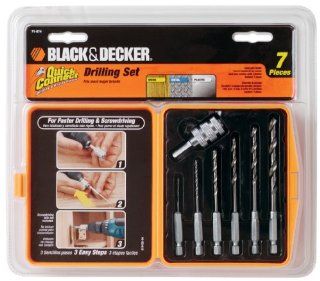 Black & Decker 71 974 Quick Connect Drilling Set, 7 Piece   Jobber Drill Bits  