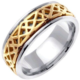 14K Gold Women's Celtic Infinity Knot Wedding Band (8mm) Jewelry