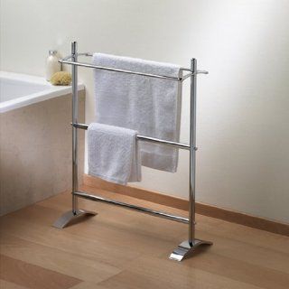 Valsan Small Free Standing Double Towel Holder 53519ES Satin Nickel   Paper Towel Holders