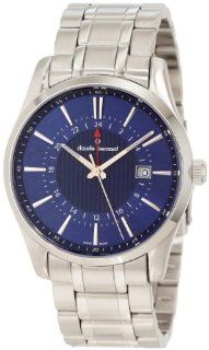 Claude Bernard Men's 52004 3 BUIN Classic Gents Blue Dial Dual Time Stainless Steel Watch Watches