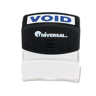 Universal One Color Message Stamp, VOID, Pre Inked/Re Inkable, Blue  Business Stamps 