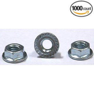1/4 20 Hex Flange Nuts / Serrated / 18 8 Stainless Steel / 1, 000 Pc. Carton