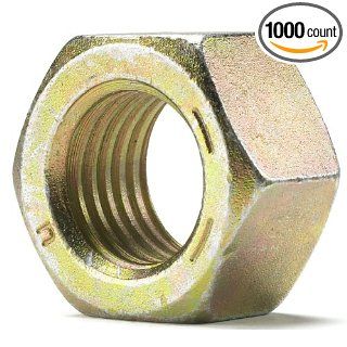 Nucor 9/16 12 Grade 8 Finished Hex Nut USA UNC Alloy Steel / Yellow Zinc Plated, Pack of 1000 Ships FREE in USA