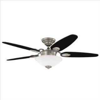 Hunter Fans 28872 / 28873 Paxton Ceiling Fan in Antique Pewter with Reversible Black/Cherry Blades Finish New Bronze    